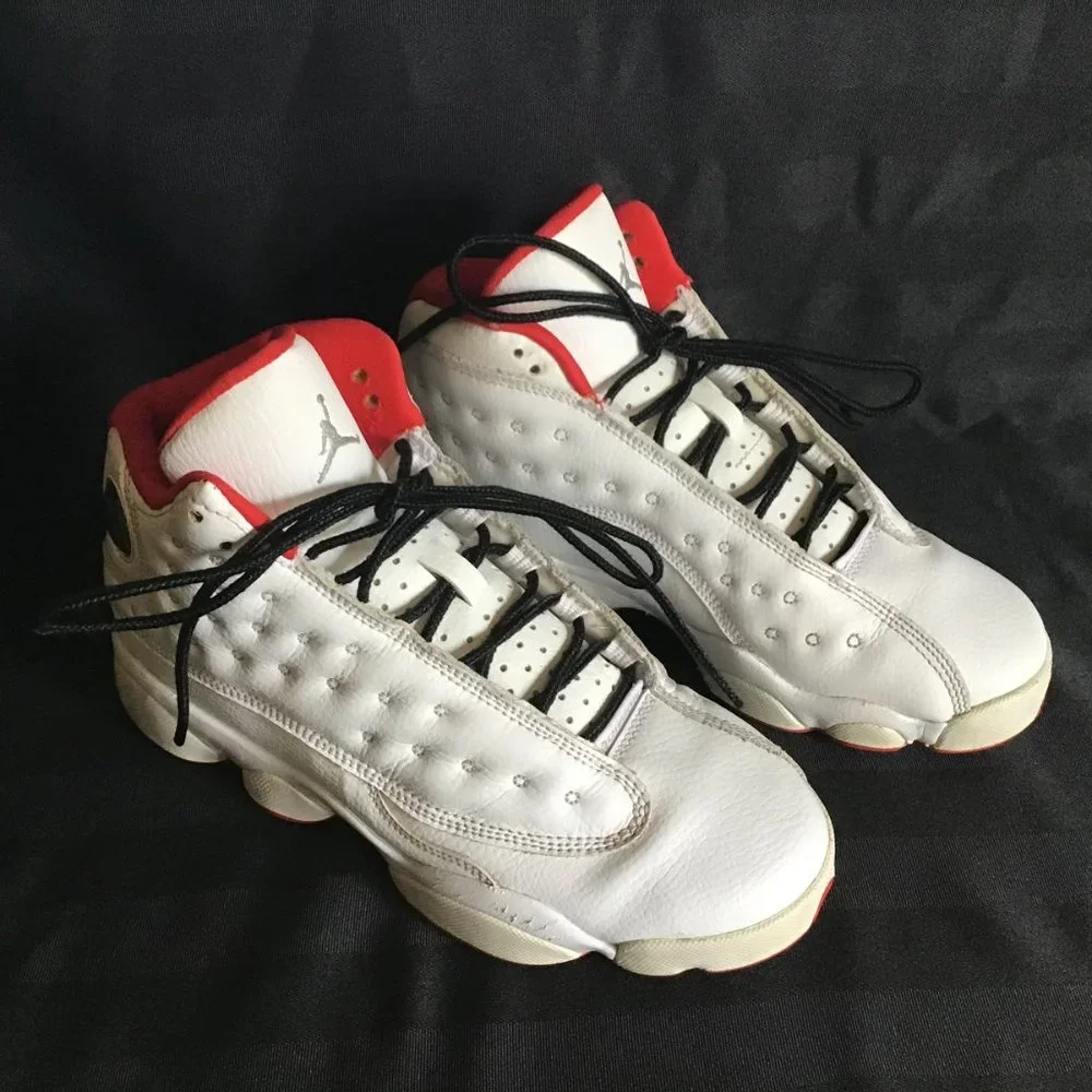 Air Jordan 13 Retro 'History of Flight’ High Tops White Leather with Hologram - Picture 2 of 16